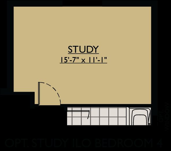 Sweet Bay floor plan option study in lieu of bedroom 4 William Ryan Homes Tampa