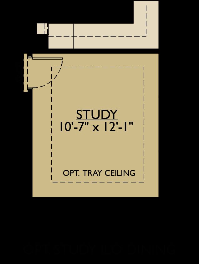 Juno floor plan option study in lieu of dining room William Ryan Homes Tampa