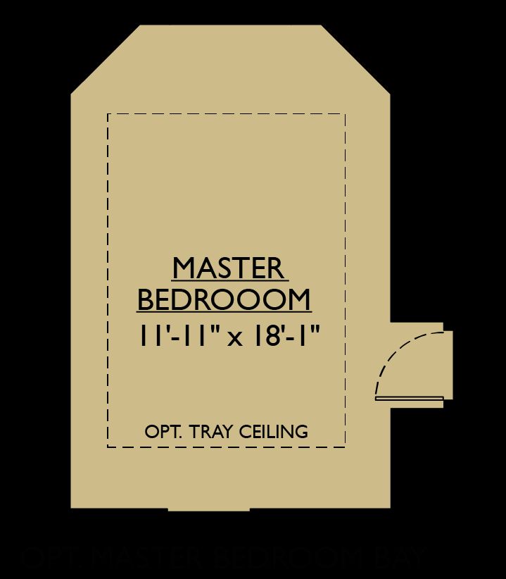 Juno floor plan option master bedroom with Bay window William Ryan Homes Tampa