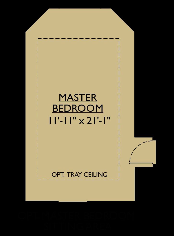 Juno floor plan option master bedroom with sitting area William Ryan Homes Tampa