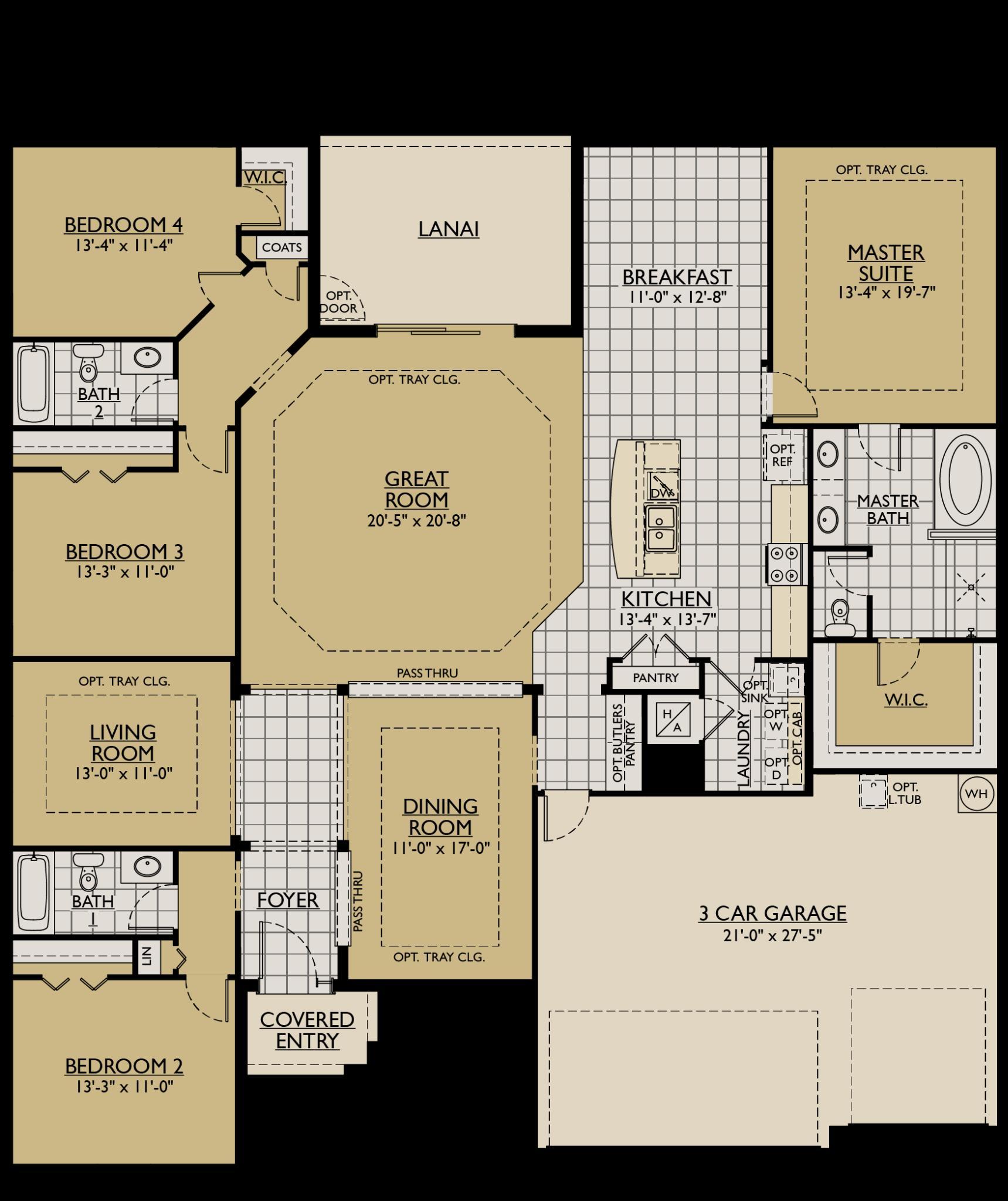 Strabane first floor plan William Ryan Homes Tampa