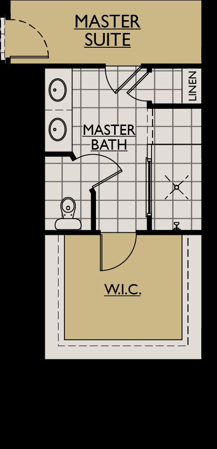 Strabane floor plan option master bath Roman shower William Ryan Homes Tampa