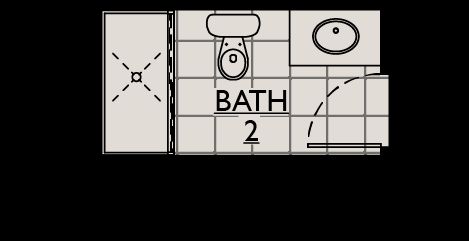 Strabane floor plan option shower in lieu of tub in bath two William Ryan Homes Tampa