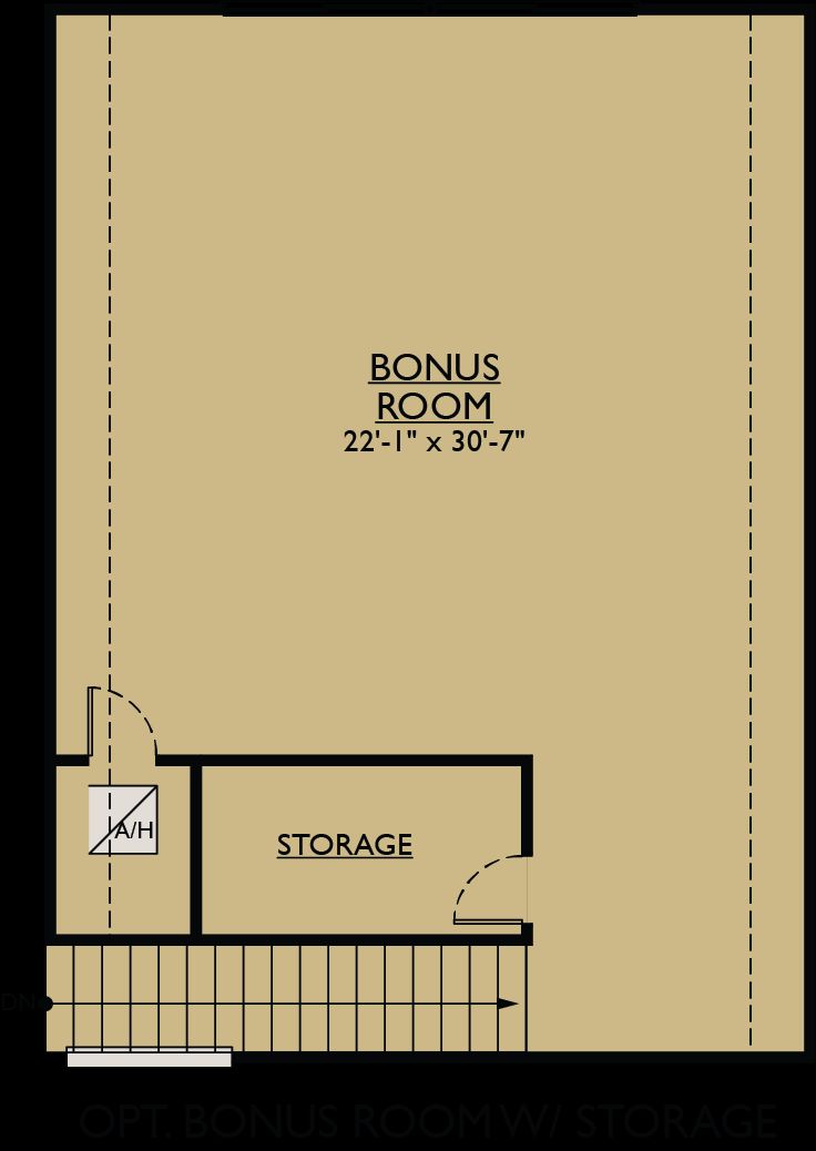 Joyce floor plan option second floor bonus room with storage William Ryan Homes Tampa