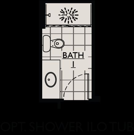Joyce floor plan option shower in lieu of tub by William Ryan Homes Tampa