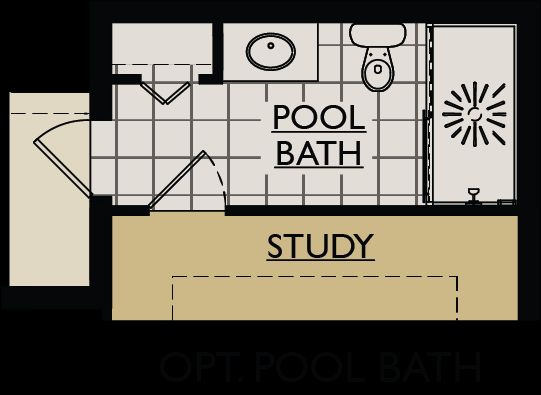 Joyce floor plan option pool bath by William Ryan Homes Tampa