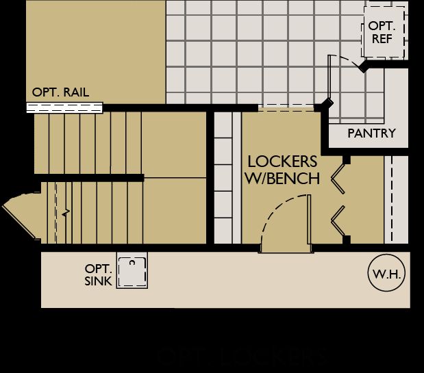 Juniper FL - Floor Plan Option - Lockers with Bench