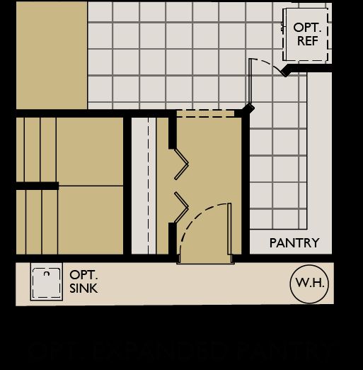 Juniper FL - Floor Plan Option - Expanded Pantry
