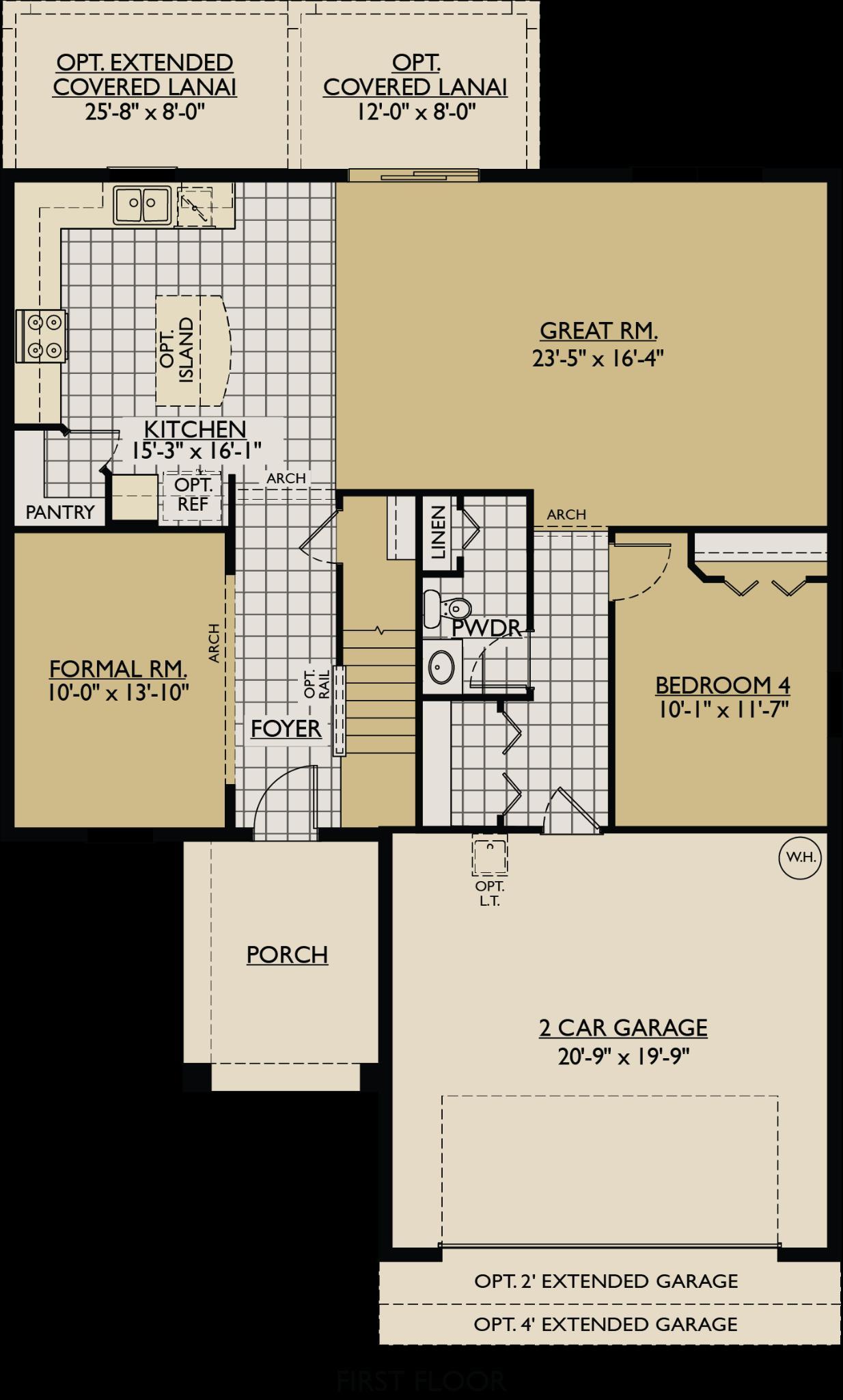 Saratoga first floor plan William Ryan Homes Tampa