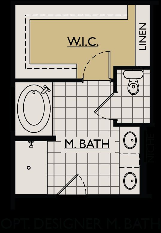 Saratoga floor plan option designer master bathroom William Ryan Homes Tampa