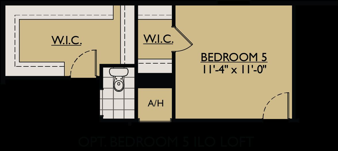 Saratoga floor plan option bedroom 5 in lieu of loft area William Ryan Homes Tampa