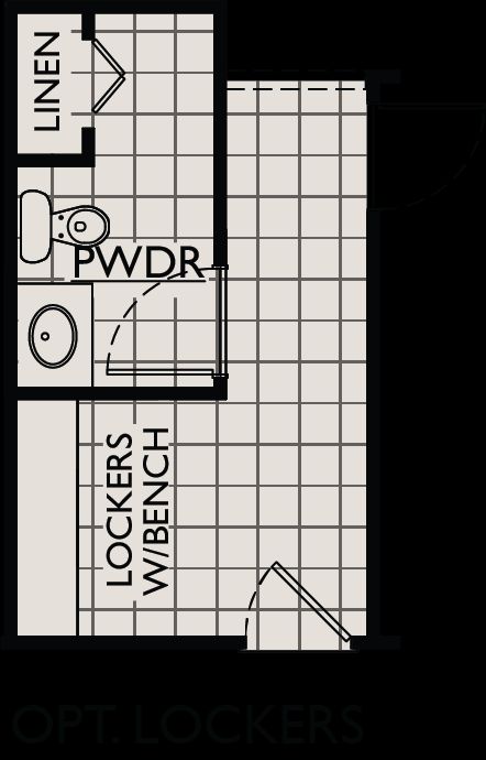 Saratoga floor plan option lockers with bench William Ryan Homes Tampa