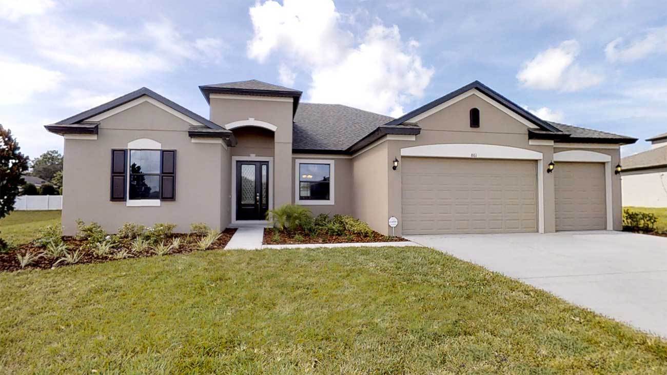 Strabane new home front exterior Tuscan elevation by William Ryan Homes Tampa