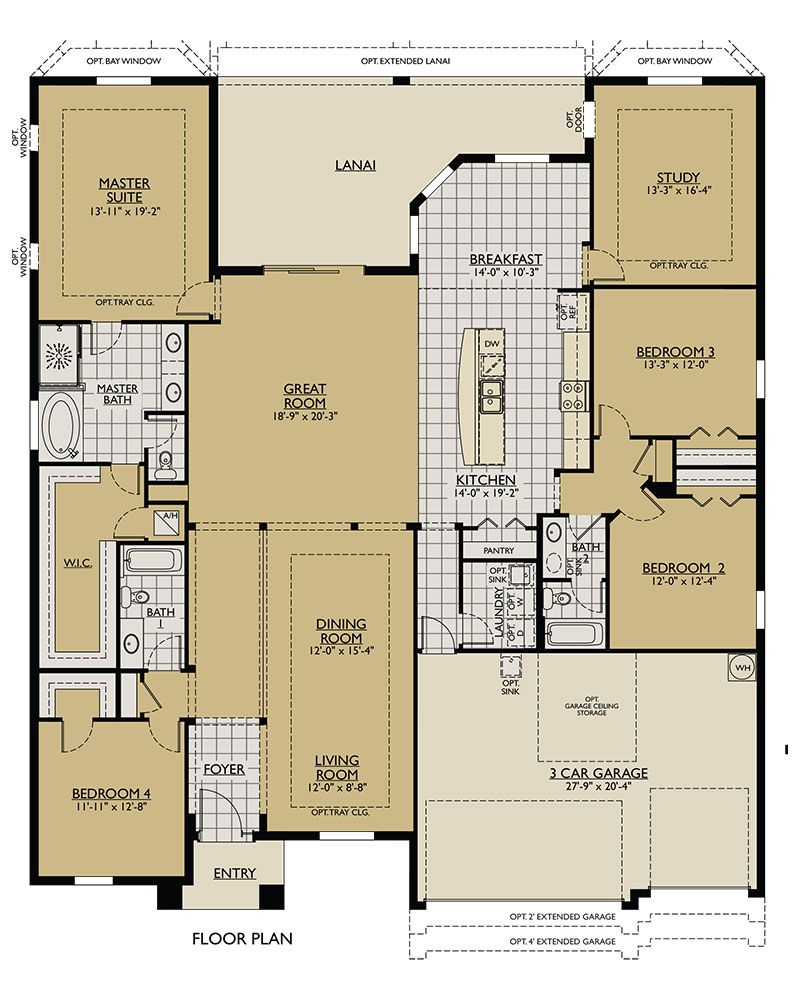 Joyce first floor plan by William Ryan Homes Tampa