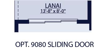 Cypress option triple sliding glass door offered at Bridgewater by William Ryan Homes Tampa