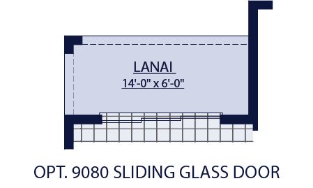 Flora floor plan option sliding glass door only at BridgeWater in Lakeland FL by William Ryan Homes Tampa