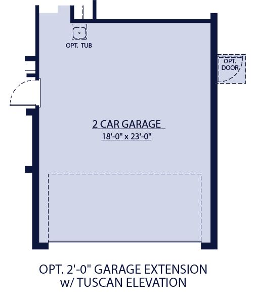 Flora floor plan option 2 foot garage extension with Tuscan elevation at BridgeWater only by William Ryan Homes Tampa