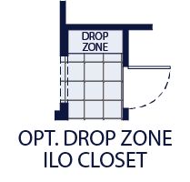 Jade floor plan option drop zone ILO closet only at BridgeWater by William Ryan Homes Tampa