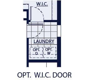 Jade floor plan option walk in closet door available only at BridgeWater by William Ryan Homes Tampa