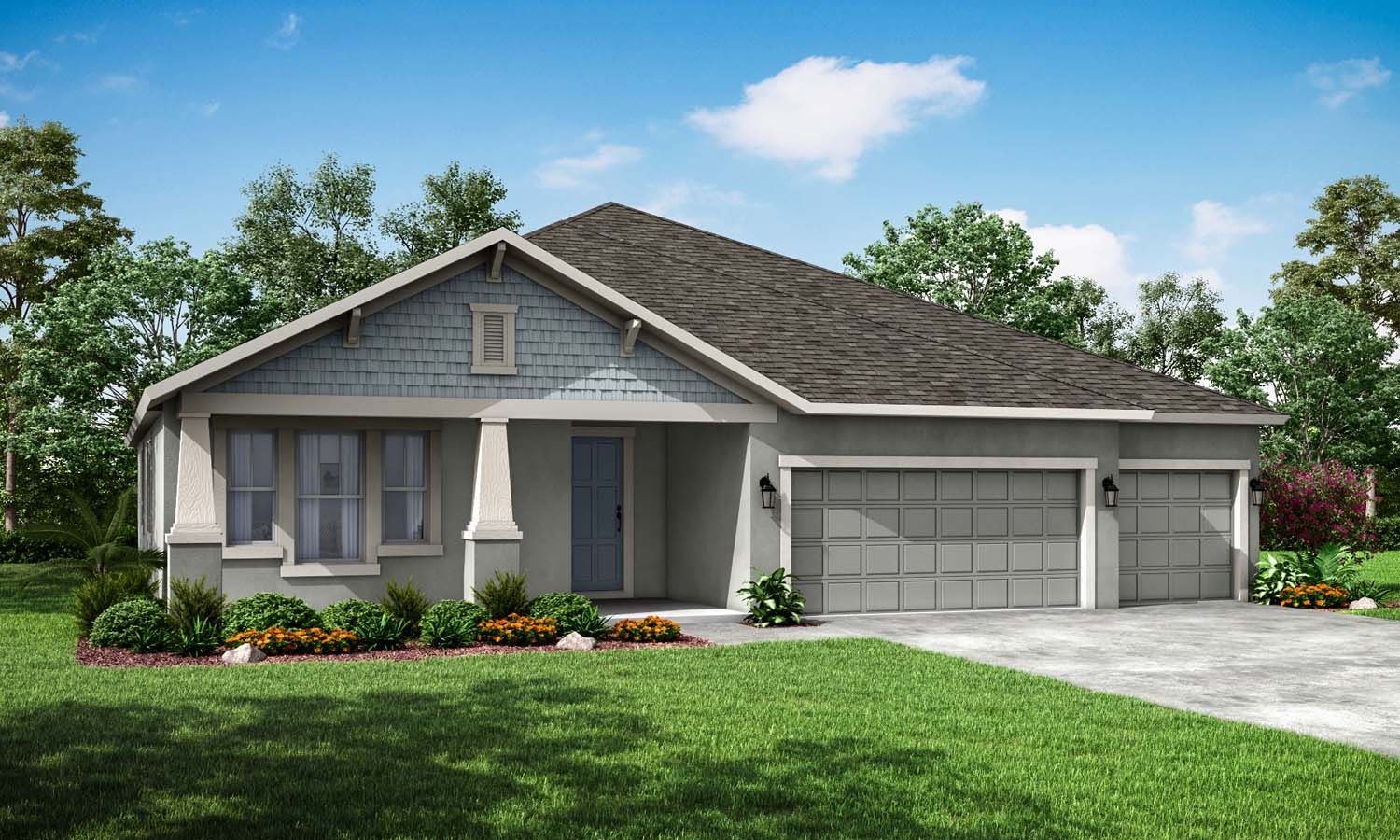 Sapphire new home exterior elevation craftsman William Ryan Homes Tampa