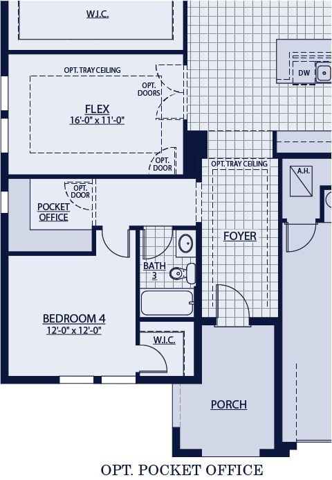 Sapphire floor plan option pocket office William Ryan Homes Tampa