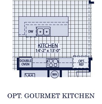 Sapphire floor plan option gourmet kitchen William Ryan Homes Tampa