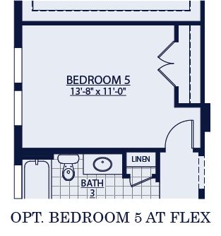 Sapphire floor plan optional bedroom 5 in lieu of Flex room William Ryan Homes Tampa