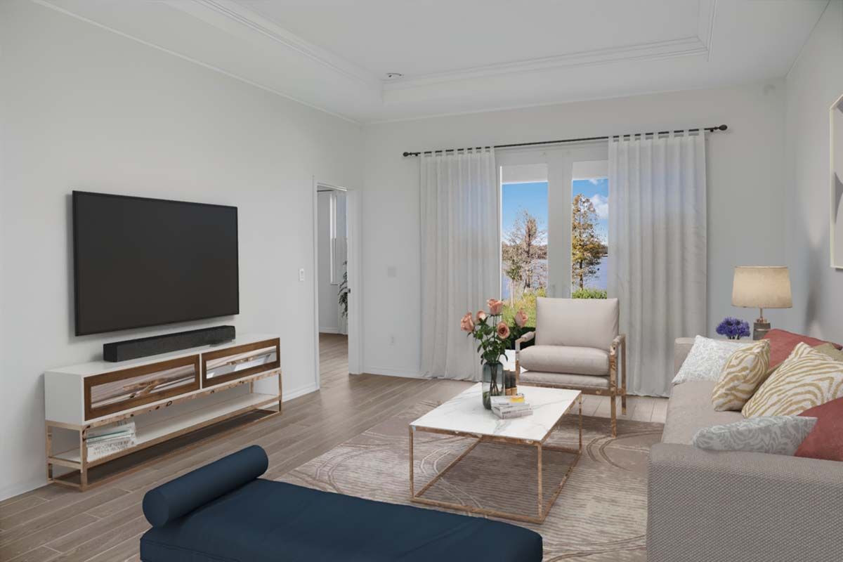 Flora model new home for sale by William Ryan Homes Ft Myers living room