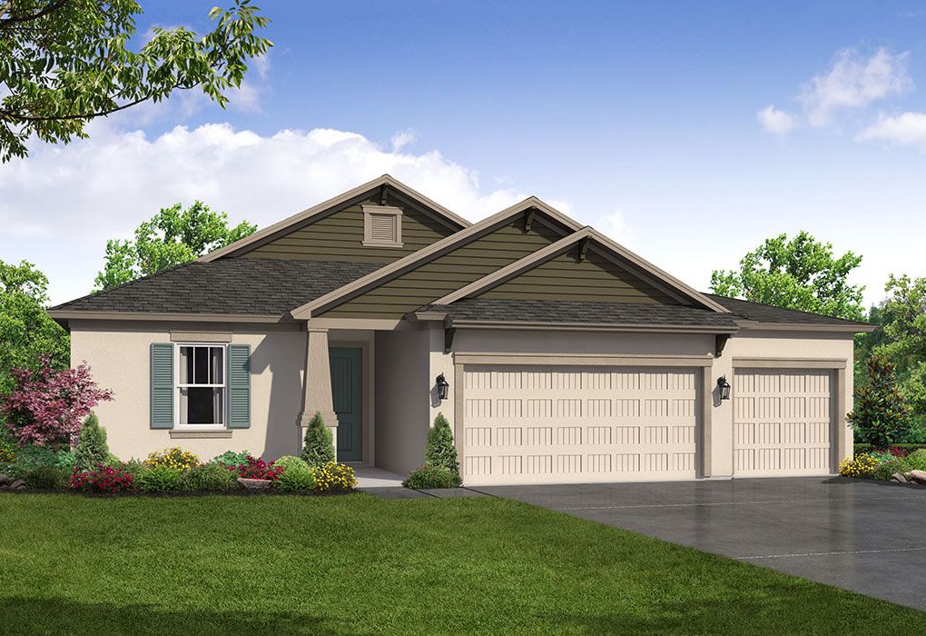Sweetwater 3-car home exterior Coastal elevation 