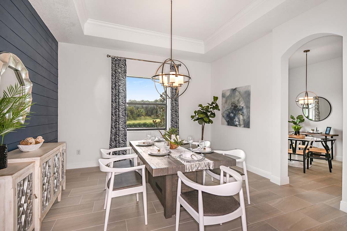 Sweet Bay model home dining room William Ryan Homes Tampa