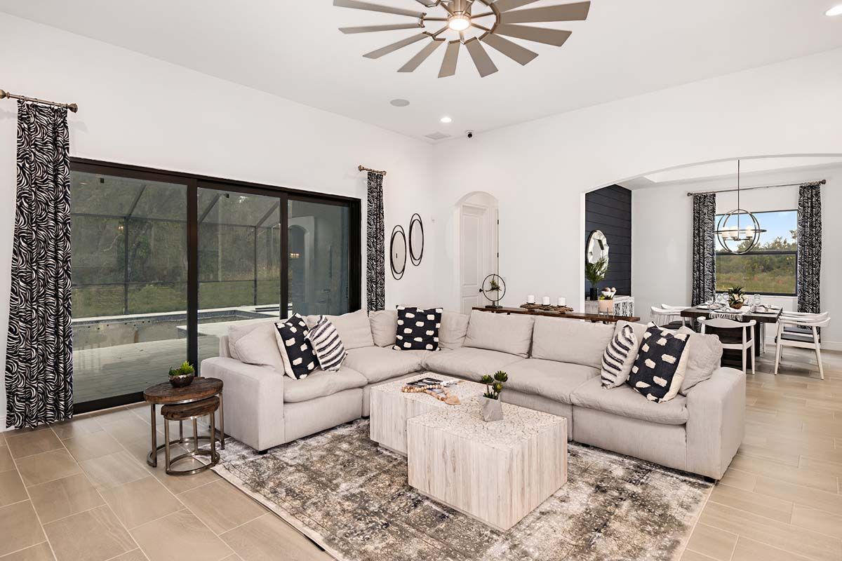 Sweet Bay model home great room William Ryan Homes Tampa