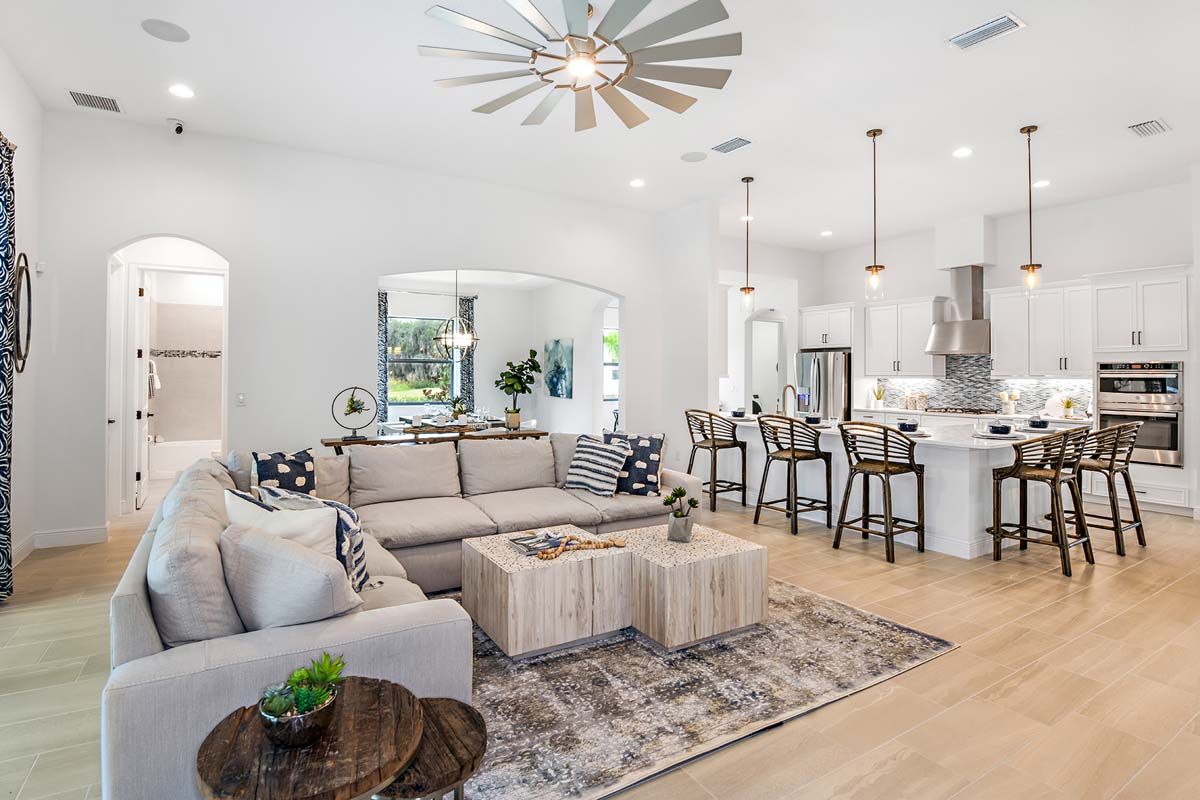 Sweet Bay model home living room William Ryan Homes Tampa
