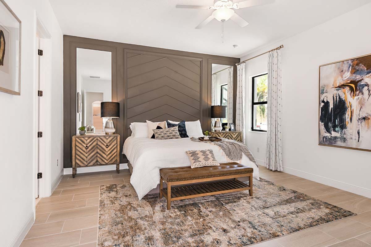 Sweet Bay model home owner's suite William Ryan Homes Tampa