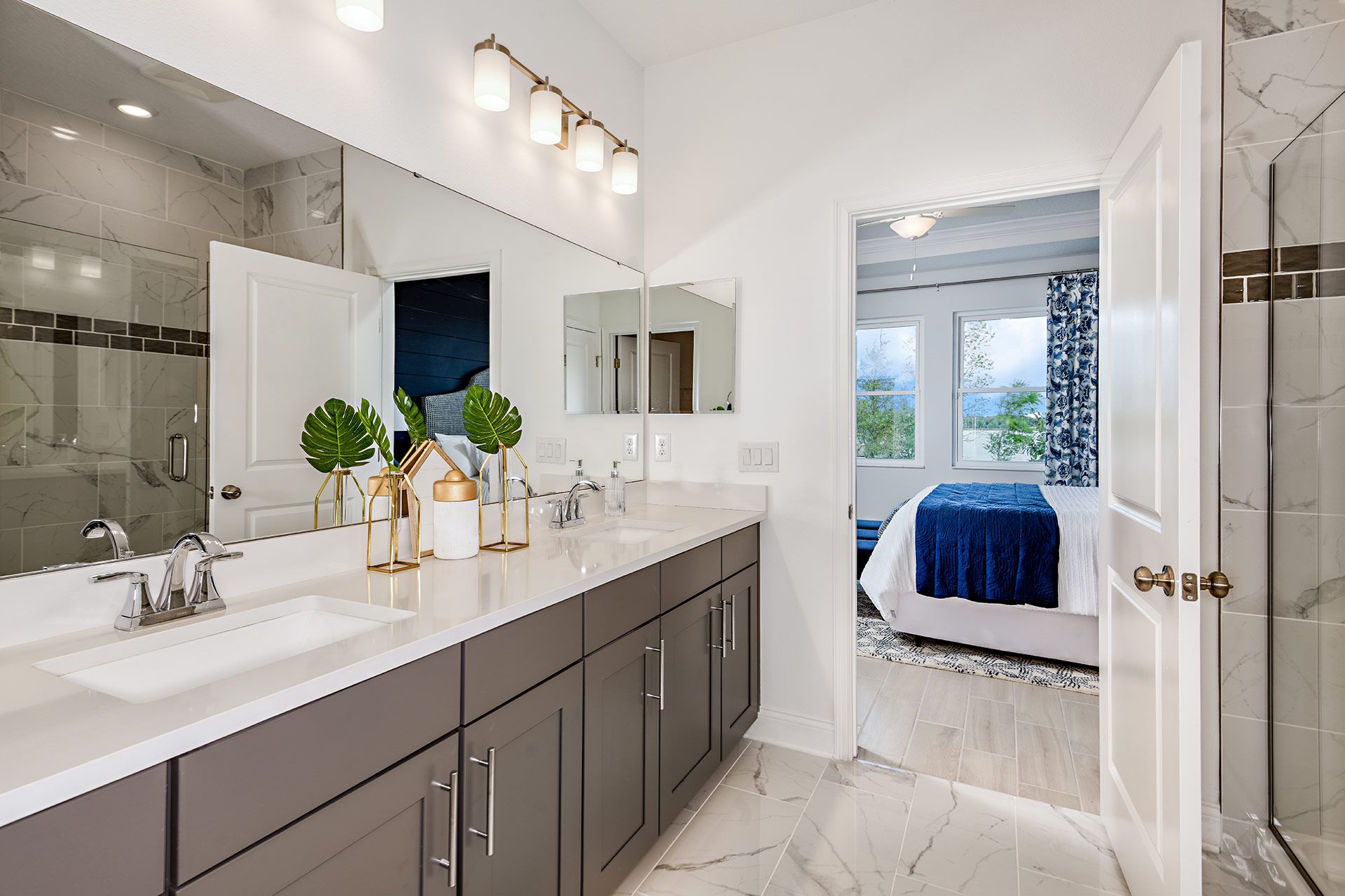 Jade model new home for sale at The Sanctuary at Babcock Ranch by William Ryan Homes Ft. Myers- Owner's Bath 