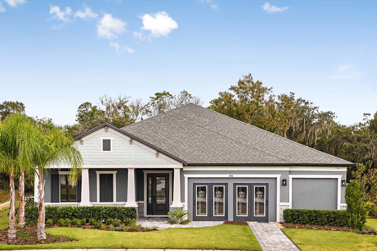 Sweet Bay model home - craftsman elevation new home construction by William Ryan Homes Tampa