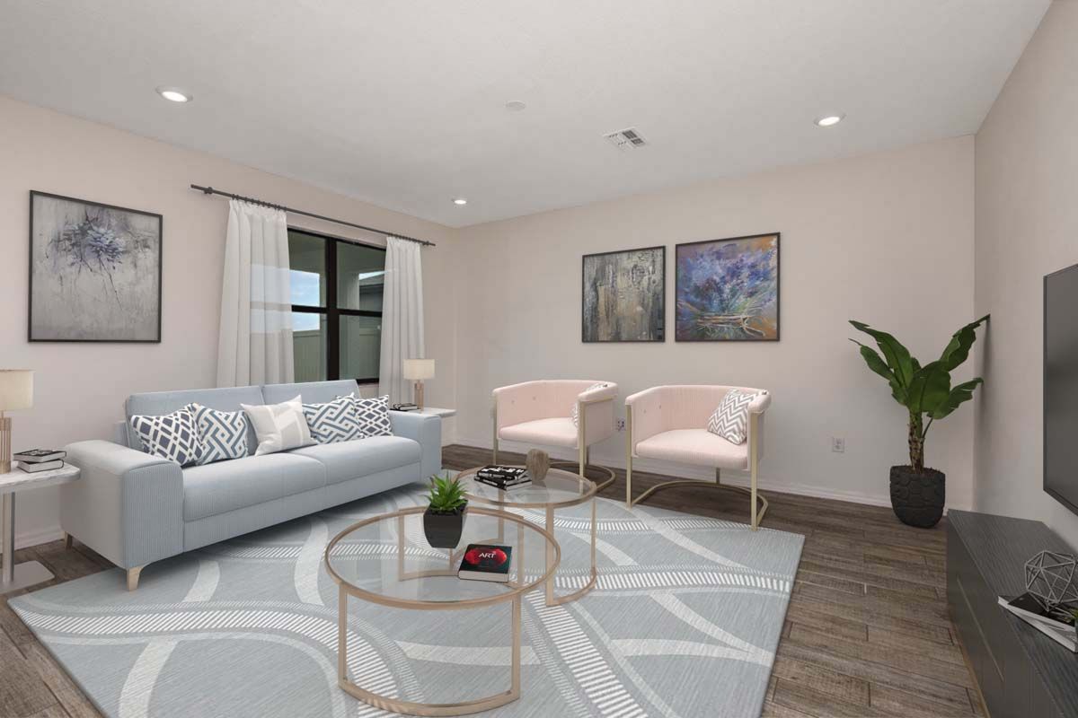 Juniper home plan family room William Ryan Homes Tampa