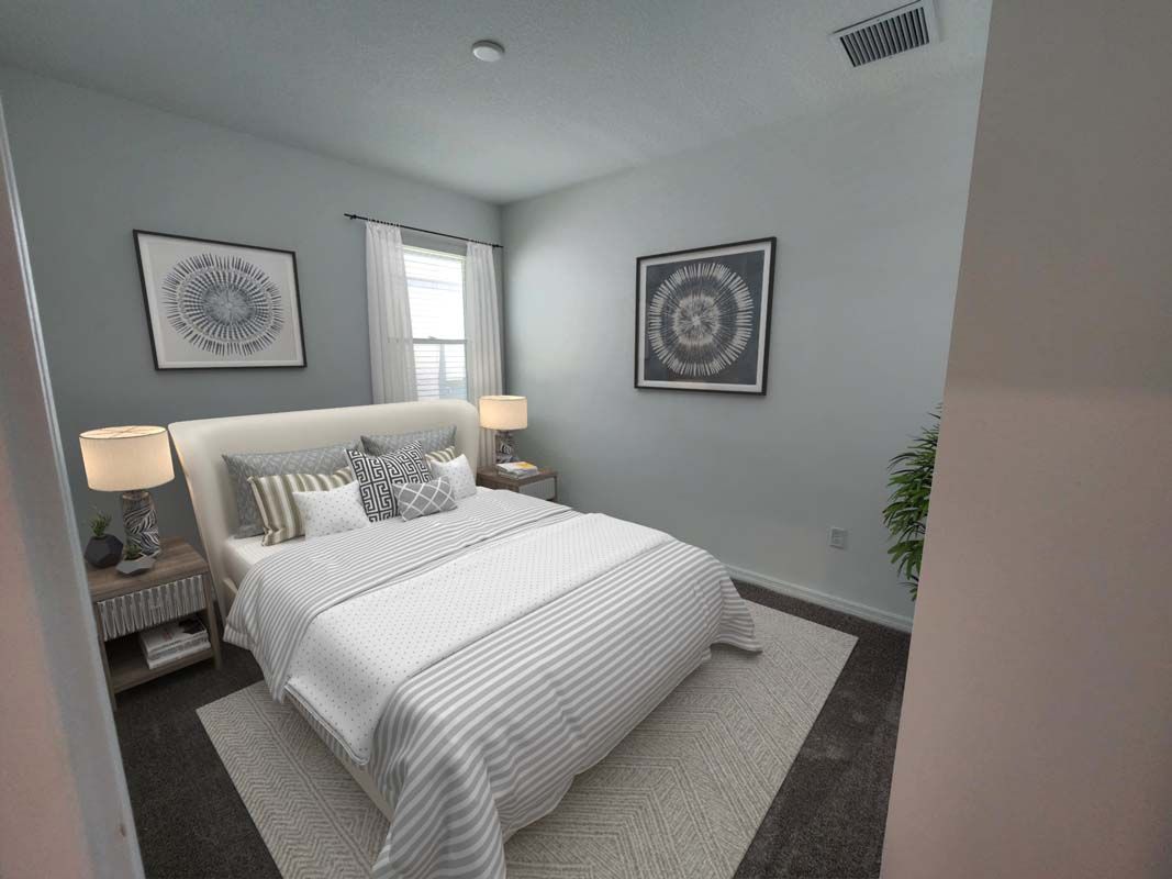 Cypress new home plan third bedroom at The Sanctuary at Babcock Ranch by William Ryan Homes Ft. Myers