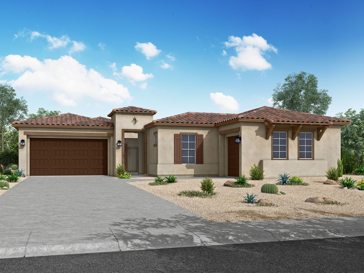 Monterey exterior elevation Orion floor plan at Harmony at Montecito in Estrella William Ryan Homes Phoenix