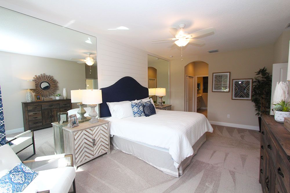 Sweetwater model home owner's bedroom by William Ryan Homes Tampa