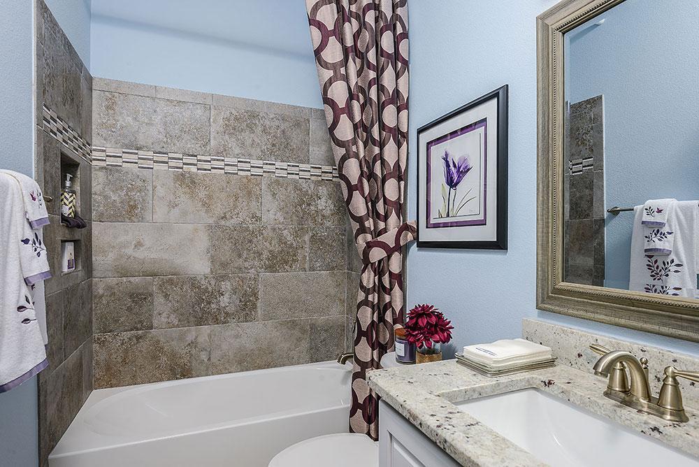 Sweetwater model home plan second bath tile detail by William Ryan Homes Tampa