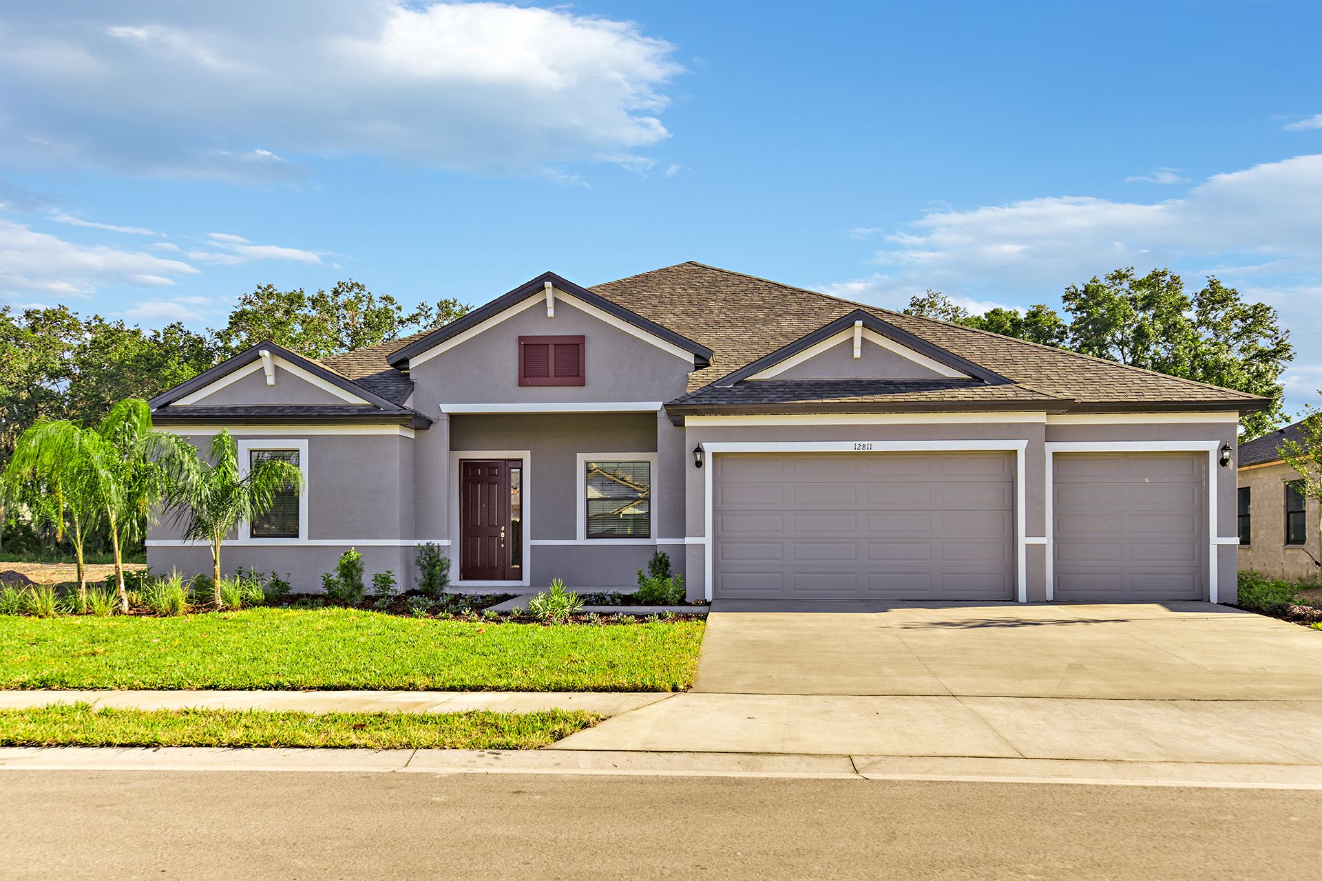 Strabane new home plan exterior French County 