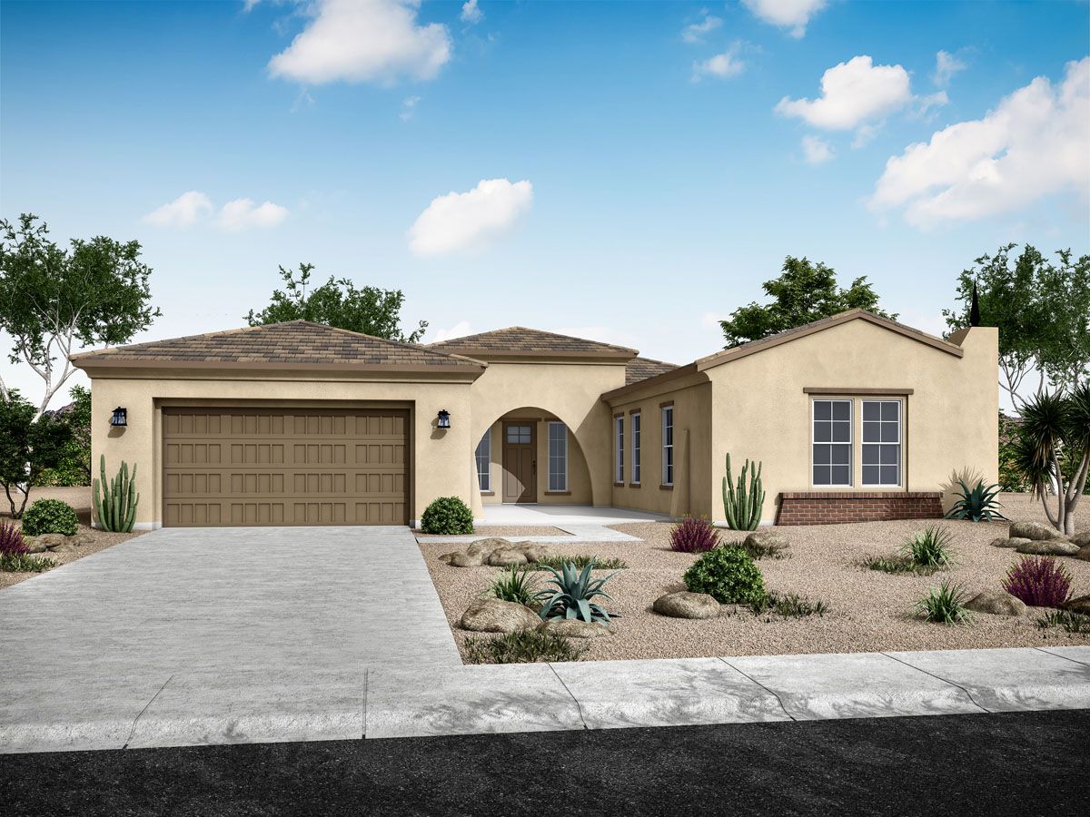 the Carina floor plan with monterey elevation at Harmony by William Ryan Homes