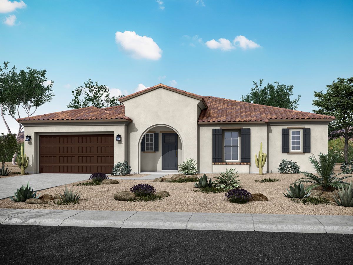 monterey exterior elevation Vela floor plan at Harmony at Montecito in Estrella by William Ryan Homes