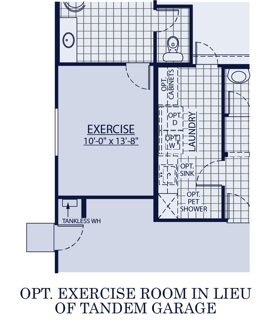 optional exercise room Carina floor plan at Harmony at Montecito in Estrella by William Ryan Homes Phoenix