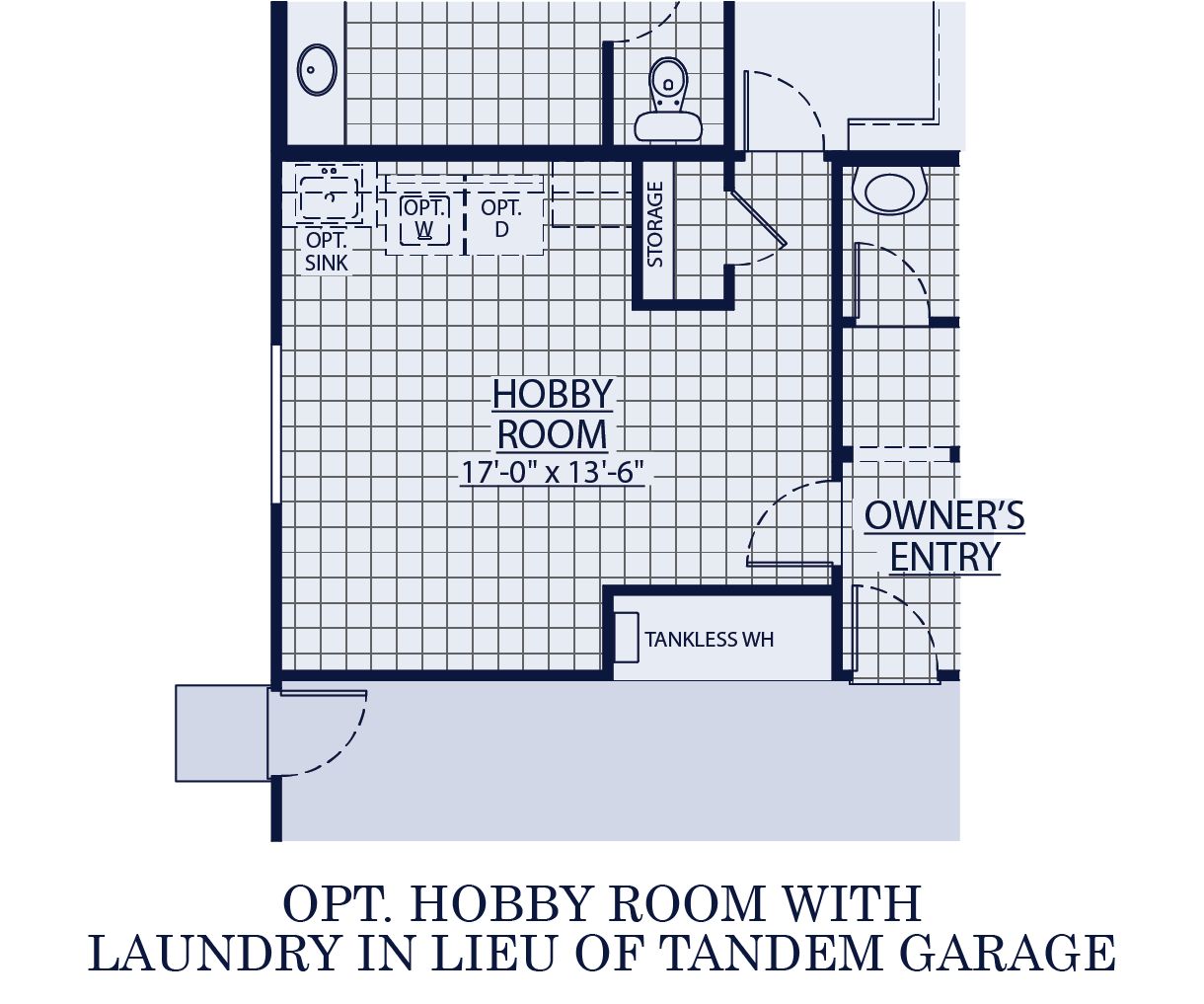 optional hobby room Carina floor plan at Harmony at Montecito in Estrella by William Ryan Homes Phoenix