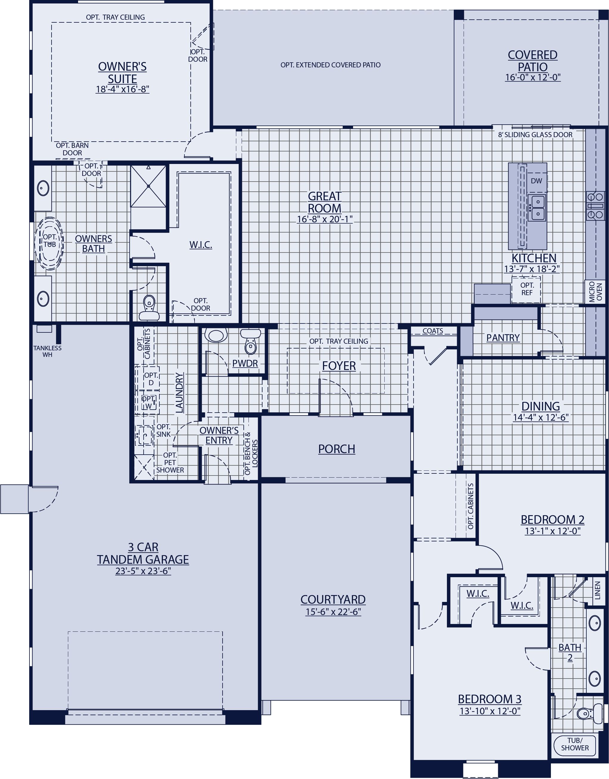 floor plan Carina at Harmony at Montecito in Estrella by William Ryan Homes Phoenix