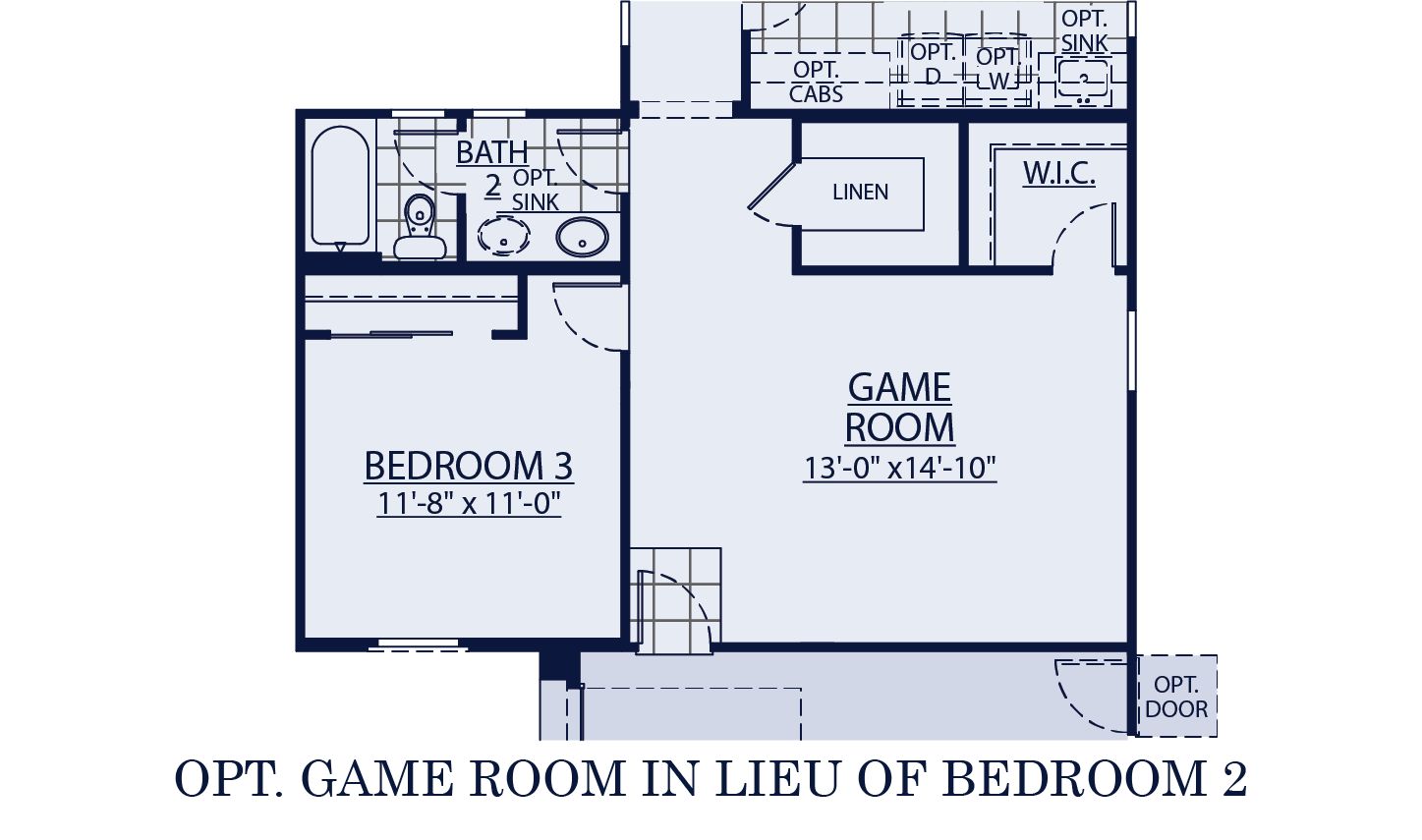 optional game room Lyra floor plan at Harmony at Montecito in Estrella by William Ryan Homes Phoenix