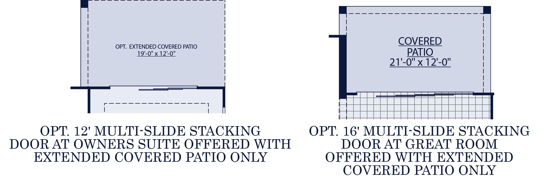 sliding door options Lyra floor plan at Harmony at Montecito in Estrella by William Ryan Homes Phoenix