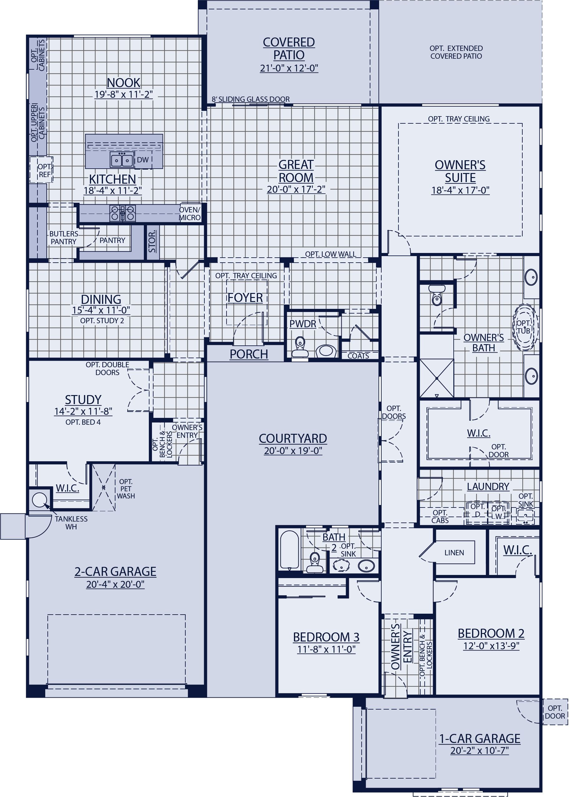 floor plan Lyra at Harmony at Montecito in Estrella by William Ryan Homes Phoenix