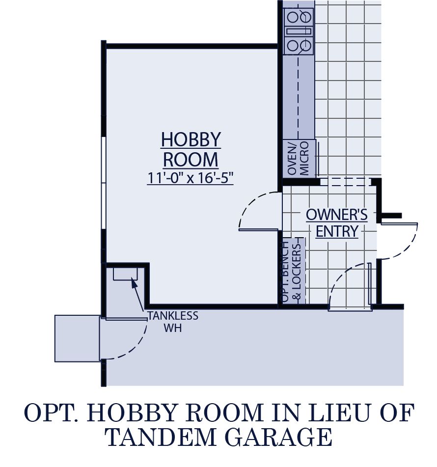 optional hobby room Vela floor plan Harmony at Montecito in Estrella William Ryan Homes Phoenix